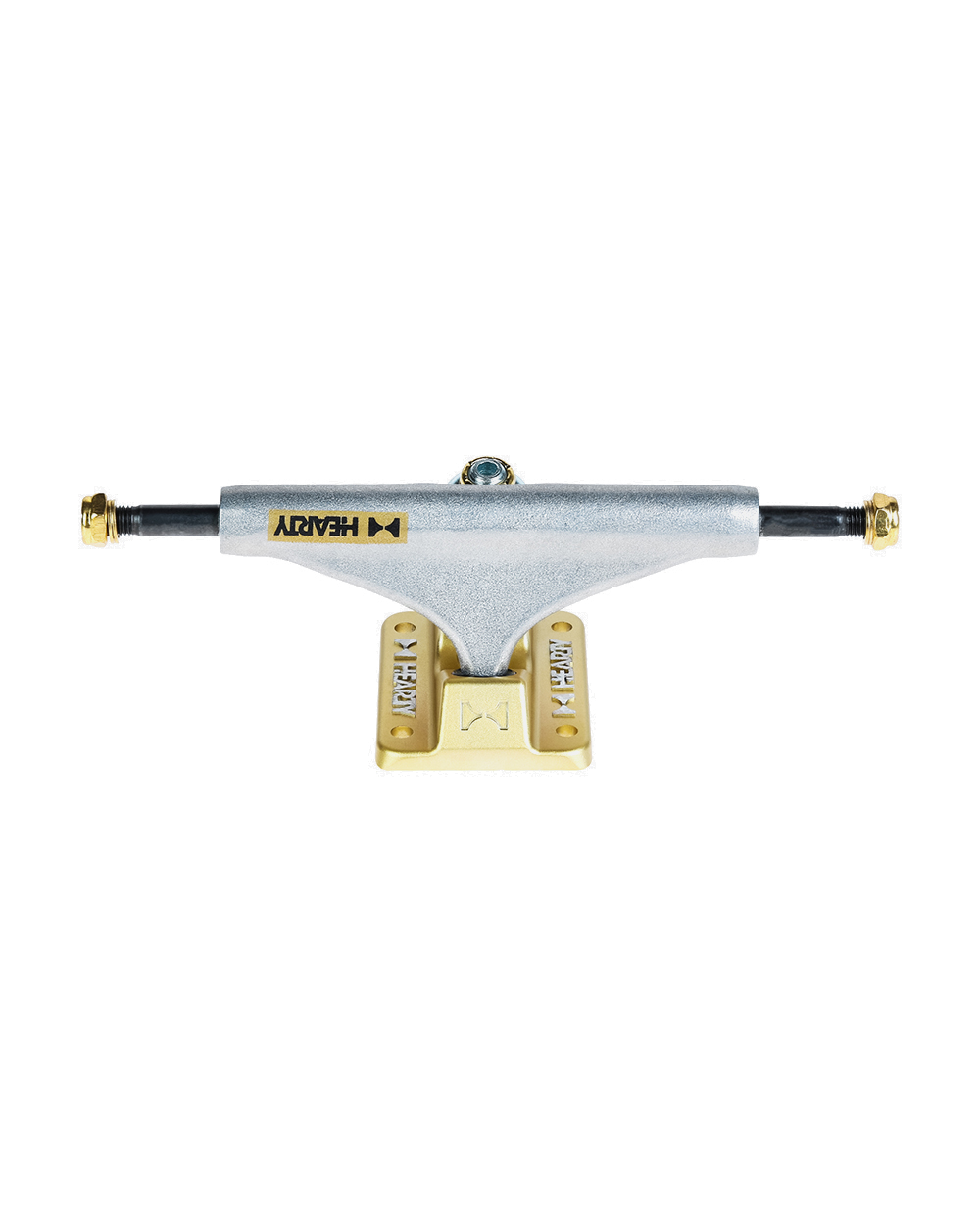 Hearty Skateboard Trucks- TorvX SERIES- Raw/Gold
