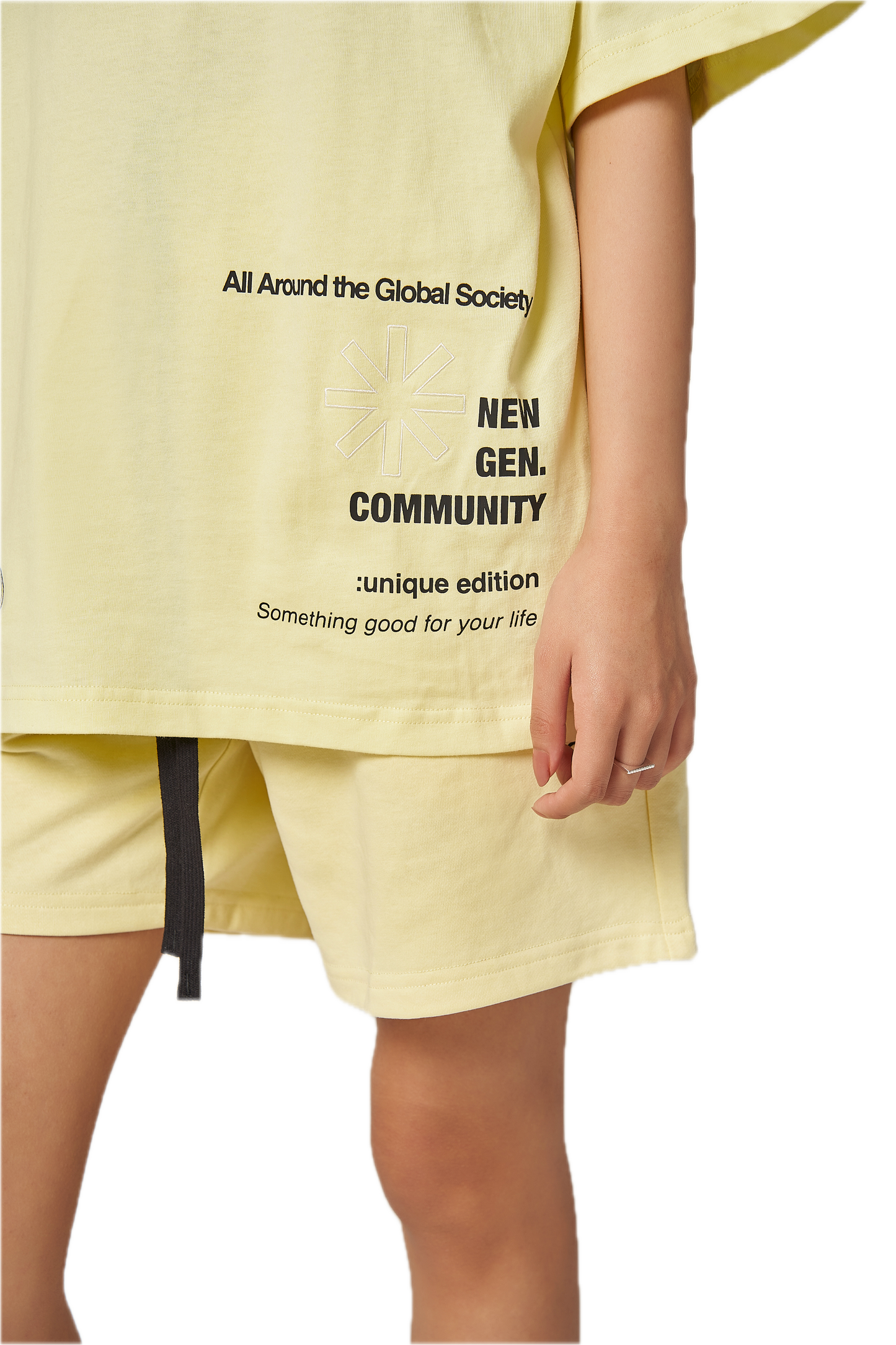 HEARTY GLOBAL COMMUNITY T-SHIRT - YELLOW (UNISEX)