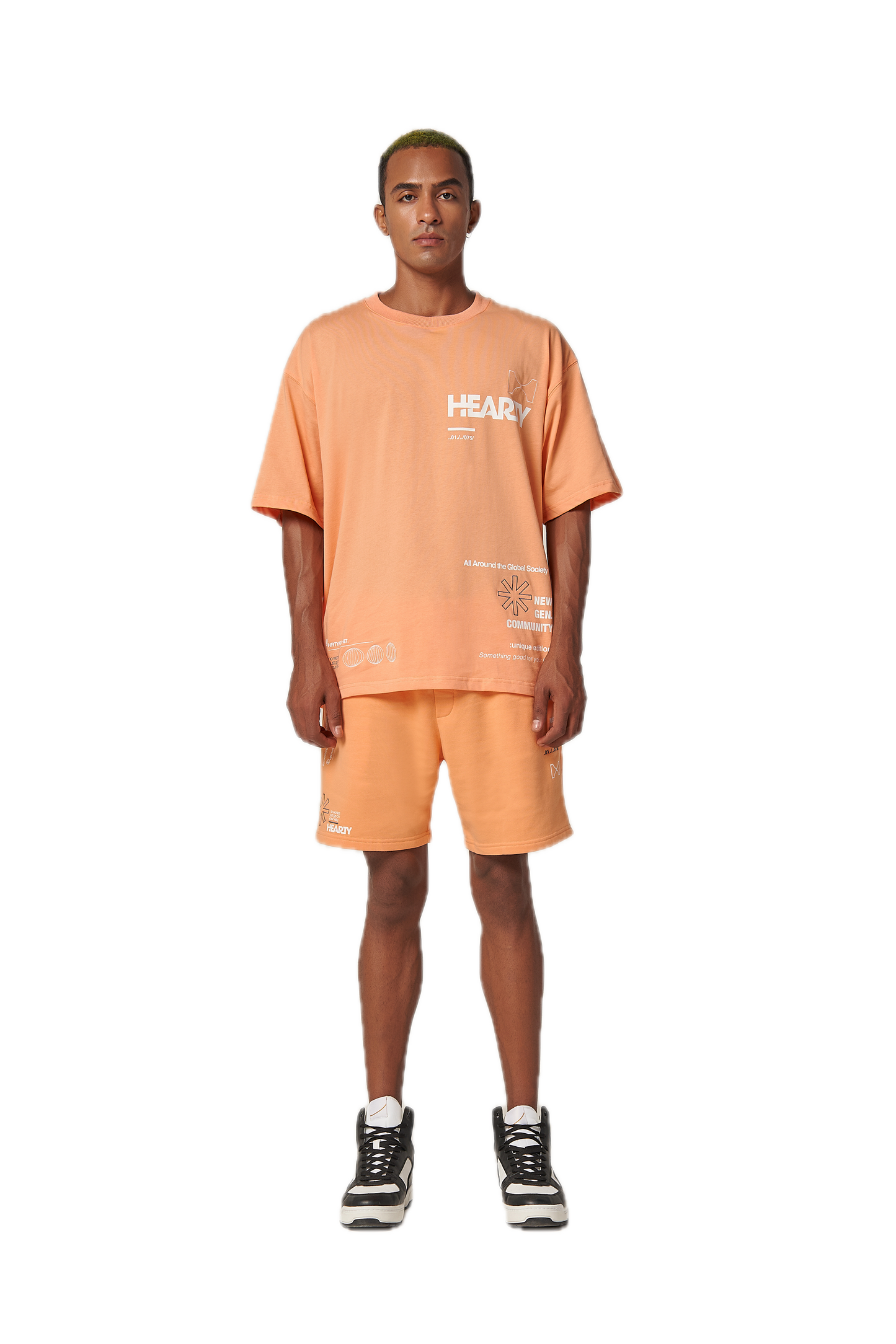 Global Society Orange Shorts